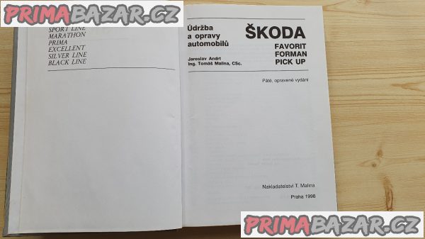 Údržba a opravy automobilů Škoda – Favorit, Forman, Pick Up Údržba a opravy automobilů Škoda – Favorit, Forman, Pick Up