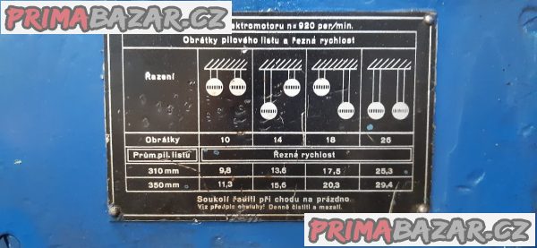 Hydraulická kotoučová pila na kov