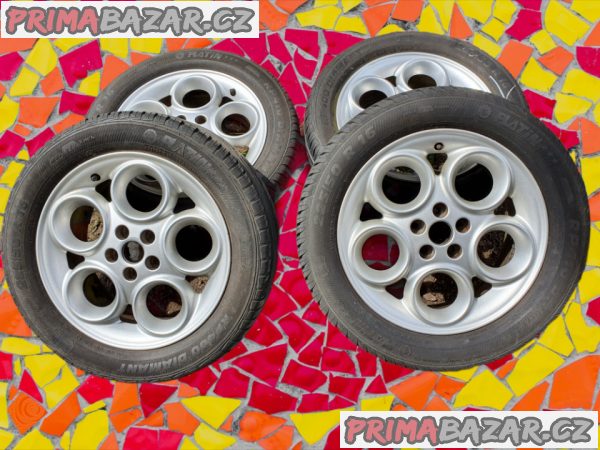 Alu kola Alfa 5x98 6,5jx16 41,5 pneu  225/50 r16 60% vzore