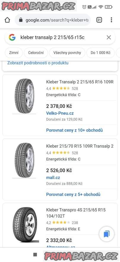 Prodám pneumatiky