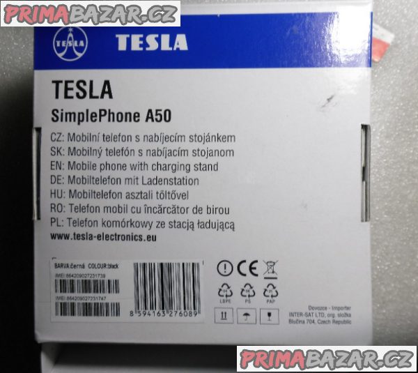 Tlačítkový telefon Tesla A50 Tlačítkový telefon Tesla A50