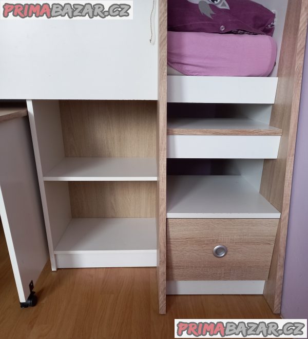 VYSOKÁ POSTEL, 90/200 cm - XXXLutz + židle Ikea VYSOKÁ POSTEL, 90/200 cm - XXXLutz + židle Ikea