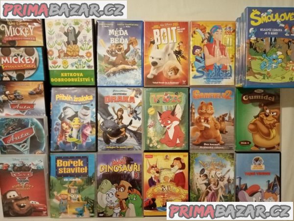 150 orig.DVD v peknem stavu po 65 Kč- i detske