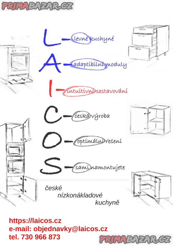 Levné české kuchyňské linky LAICOS