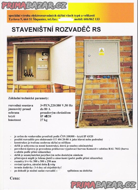 Stavební rozvaděč