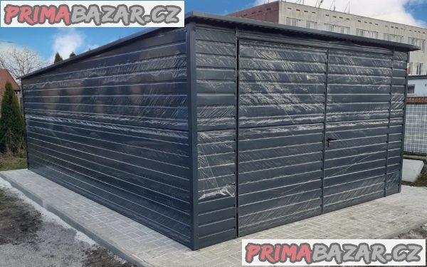 PLECHOVÁ GARÁŽ 4 x 6 m TRENDY RAL7016