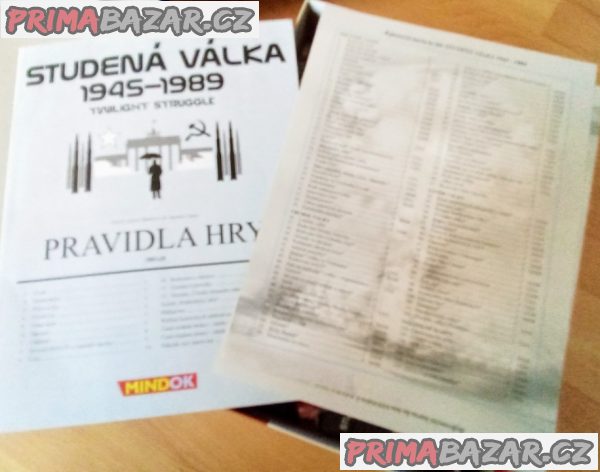 Desková hra Studená válka 1945-1989 (1. místo v celosvětovém žebříčku