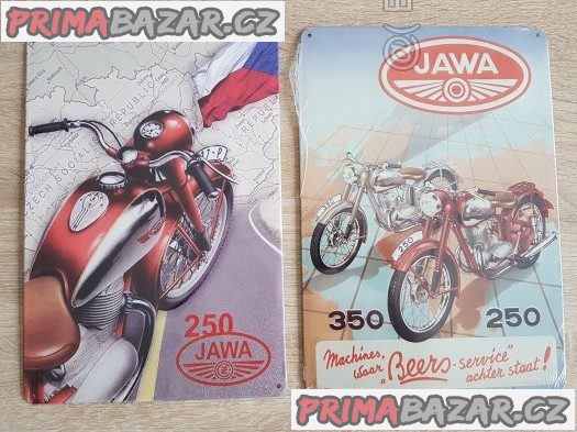 Prodám retro plechové cedule JAWA