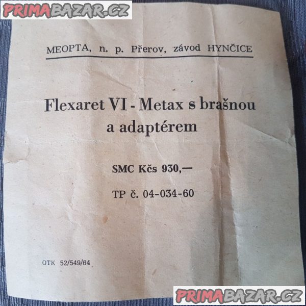 Flexaret VI - Metax s brašnou a adaptérem