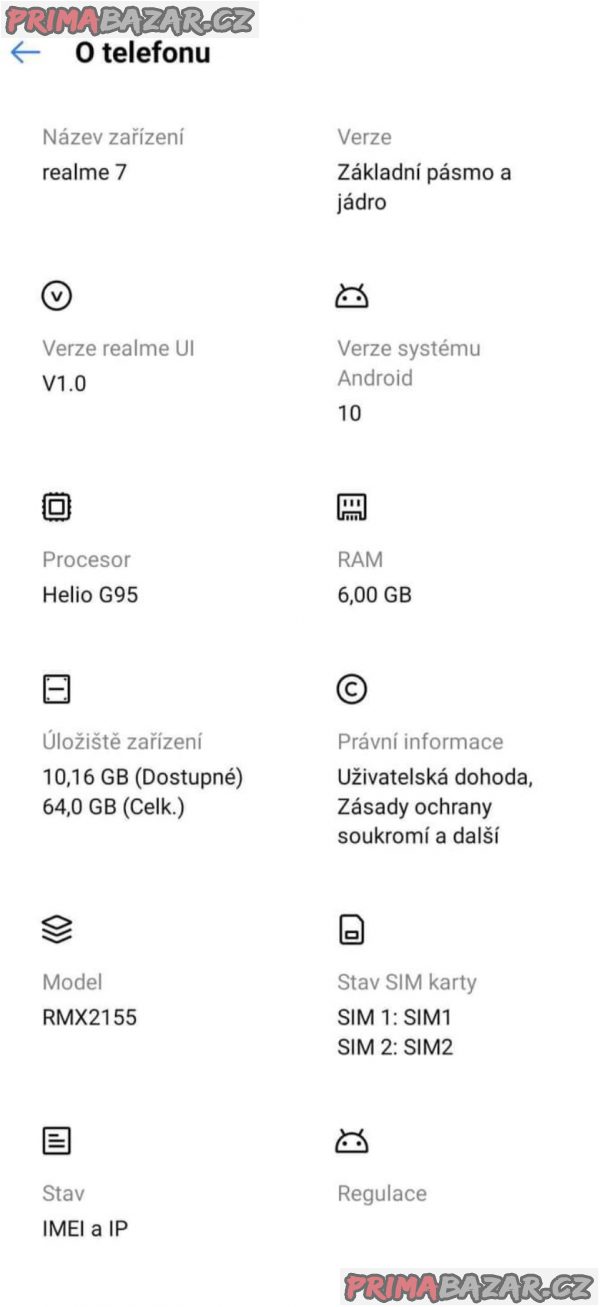 Prodám Nový Telefon Realme 7