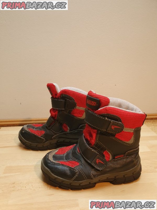 Dívčí zimní obuv, červeno-černá