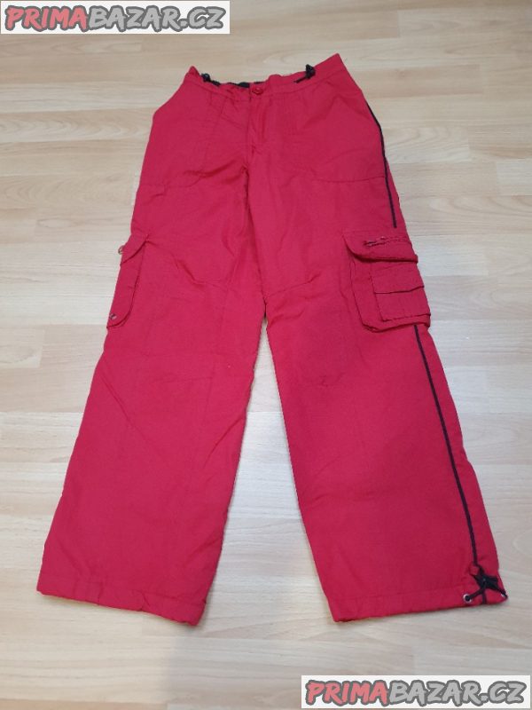divci-zateplene-kalhoty-cervene