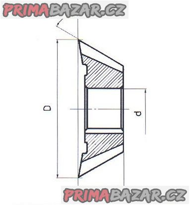 FRÉZA ÚHLOVÁ ČELNÍ 80x55° ČSN 222254 DIN 842, NOVÉ, ČR