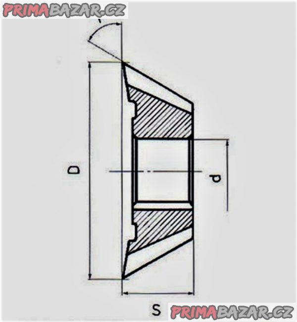 FRÉZA ÚHLOVÁ ČELNÍ 80x55° ČSN 222254 DIN 842, NOVÉ, ČR