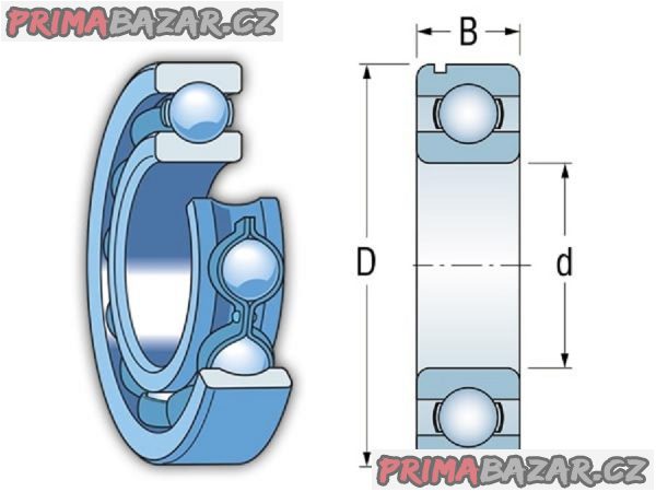 Ložisko  6406 C3 ZKL kuličkové jednořadé 30x90x23 mm - NOVÉ