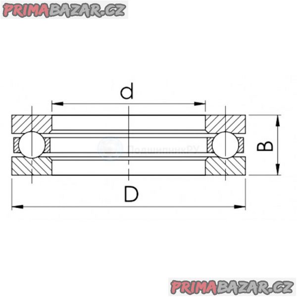 Ložisko axiální 51315 A ZKL (75x135x44 mm) - NOVÉ,  ČR