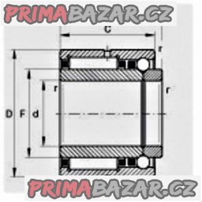 Ložisko jehlové NKIB 5908 INA kombinované (Německo) NOVÉ