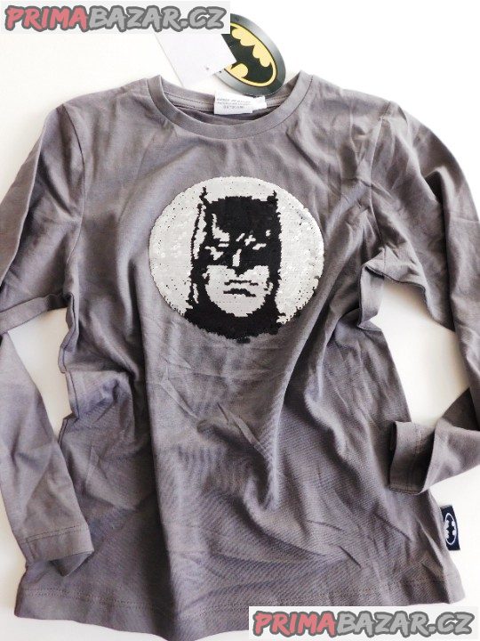 Chlapecké triko s dol.rukávem-Nové-vel.128-Batman