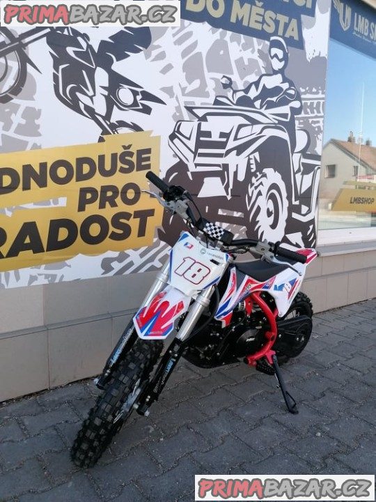 PITBIKE Leramotors Spirit 90cc 12/10 Automat ČERVENÁ záruka 2 roky