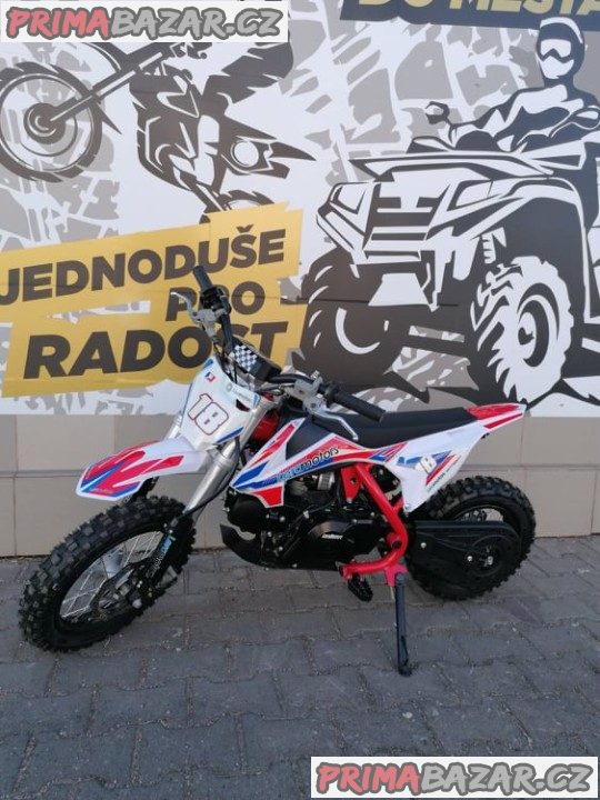 PITBIKE Leramotors Spirit 90cc 12/10 Automat ČERVENÁ záruka 2 roky