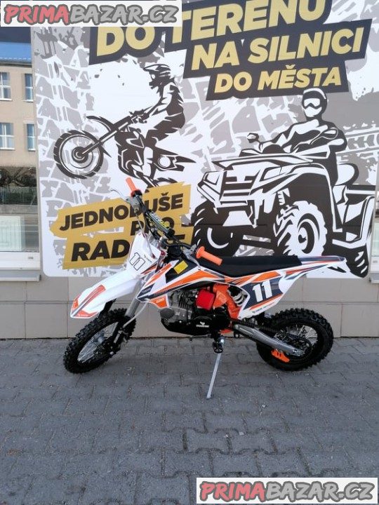 PITBIKE Leramotors Shark 125cc 4Takt 17x14 oranžová záruka 2 roky