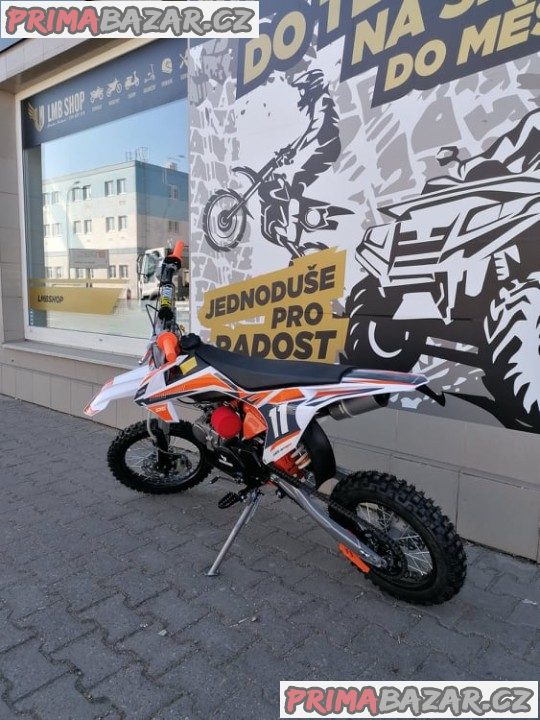 PITBIKE Leramotors Shark 125cc 4Takt 17x14 oranžová záruka 2 roky