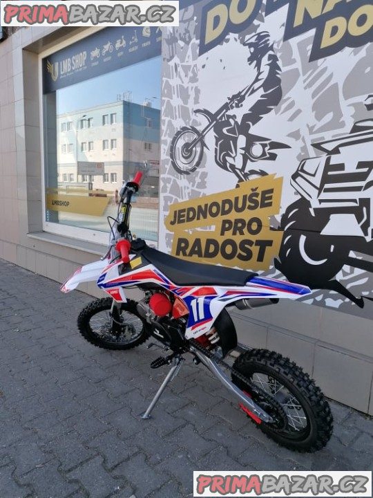 PITBIKE Leramotors Shark 125cc 4Takt 17x14 ČERVENÁ záruka 2 roky