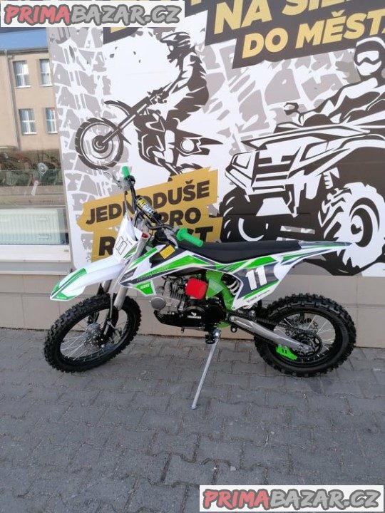 PITBIKE Leramotors Shark 125cc 4Takt 17x14 zelená záruka 2 roky