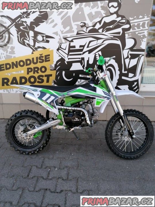 PITBIKE Leramotors Shark 125cc 4Takt 17x14 zelená záruka 2 roky