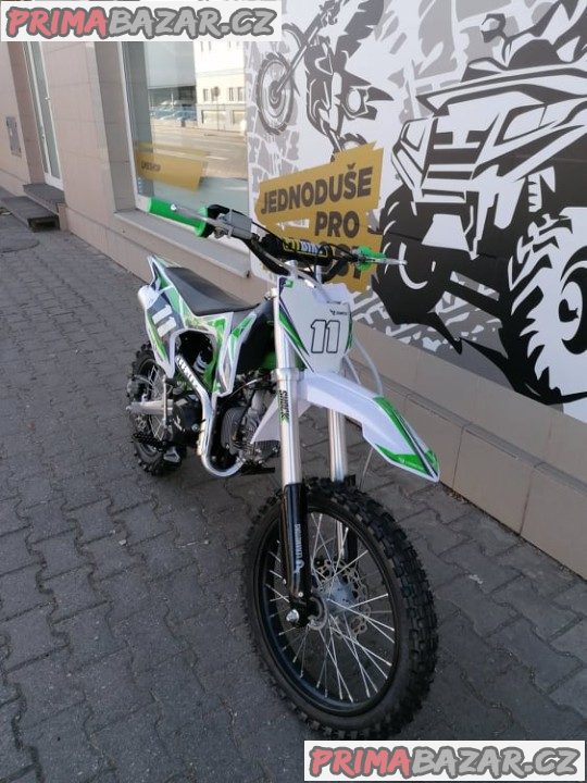 PITBIKE Leramotors Shark 125cc 4Takt 17x14 zelená záruka 2 roky