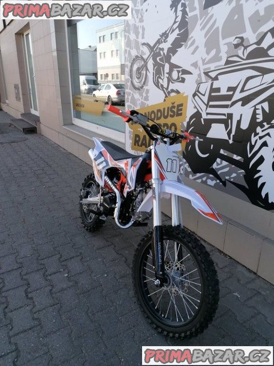 PITBIKE Leramotors Shark 125cc 4Takt 17x14 ORANŽOVÁ záruka 2 roky