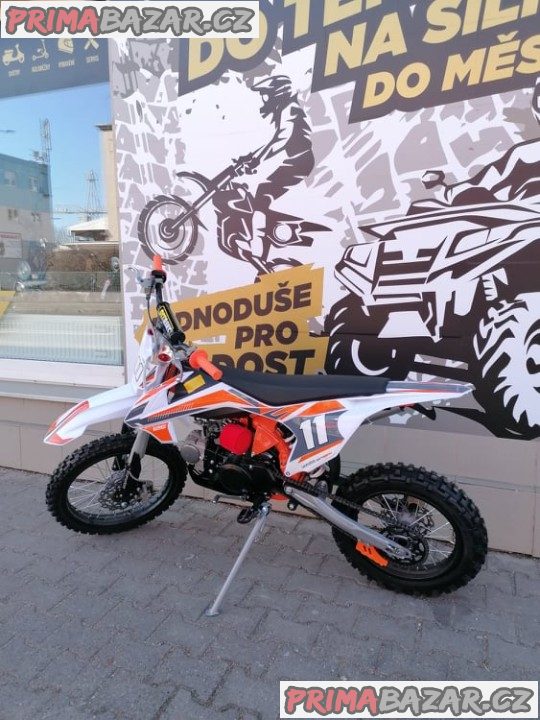 PITBIKE Leramotors Shark 125cc 4Takt 17x14 ORANŽOVÁ záruka 2 roky