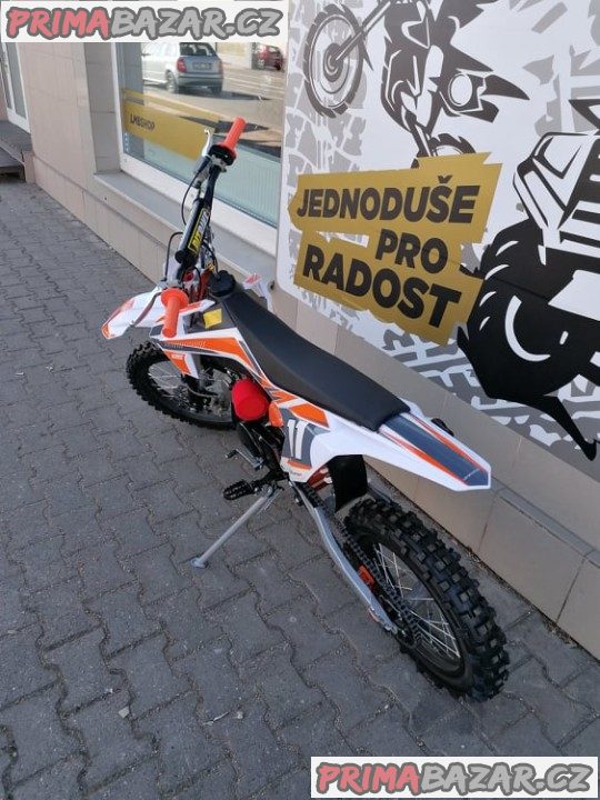 PITBIKE Leramotors Shark 125cc 4Takt 17x14 ORANŽOVÁ záruka 2 roky