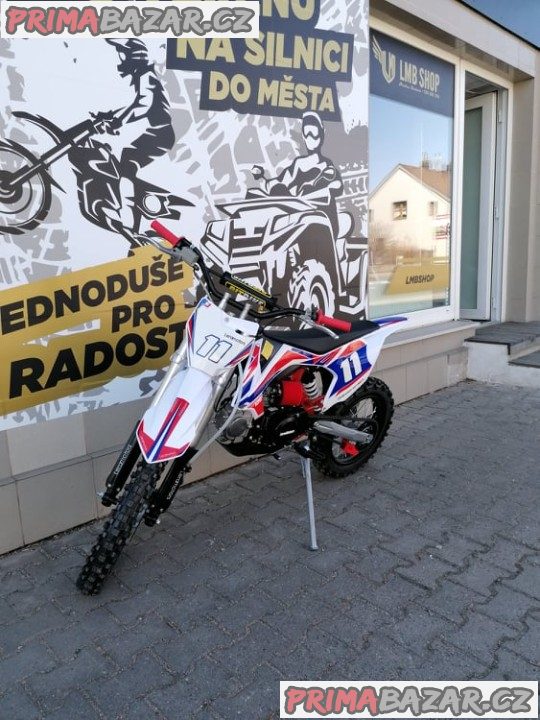 PITBIKE Leramotors Shark 125cc 4Takt 17x14 ČERVENÁ záruka 2 roky