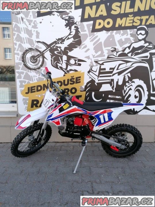 PITBIKE Leramotors Shark 125cc 4Takt 17x14 ČERVENÁ záruka 2 roky