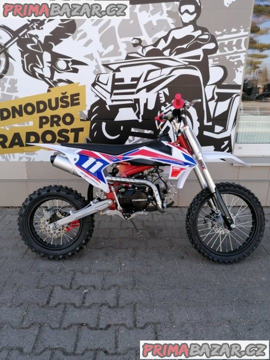 PITBIKE Leramotors Shark 125cc 4Takt 17x14 ČERVENÁ záruka 2 roky