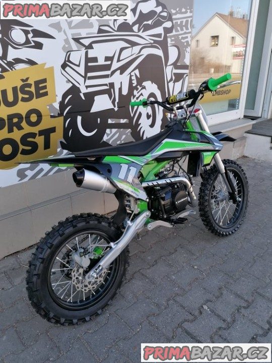 PITBIKE Leramotors Shark 125ccmE-Start 4Takt17x14 zelená záruka 2 roky