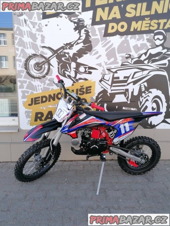 PITBIKE Leramotors Shark 125ccmE-Start 4Takt17x14 ČERVENÁ záruka 2 roky