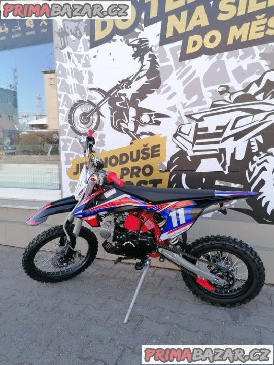 PITBIKE Leramotors Shark 125ccmE-Start 4Takt17x14 ČERVENÁ záruka 2 roky