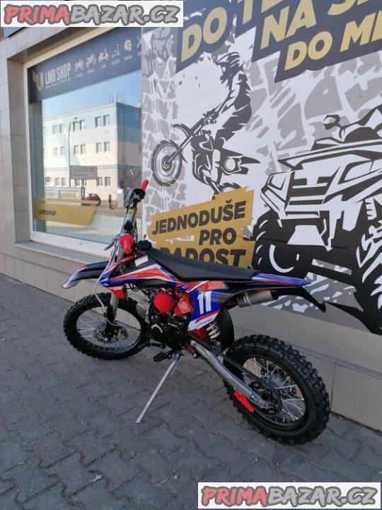 PITBIKE Leramotors Shark 125ccmE-Start 4Takt17x14 ČERVENÁ záruka 2 roky