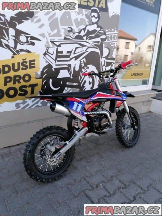 PITBIKE Leramotors Shark 125ccmE-Start 4Takt17x14 ČERVENÁ záruka 2 roky