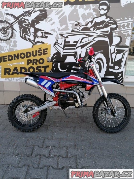 PITBIKE Leramotors Shark 125ccmE-Start 4Takt17x14 ČERVENÁ záruka 2 roky