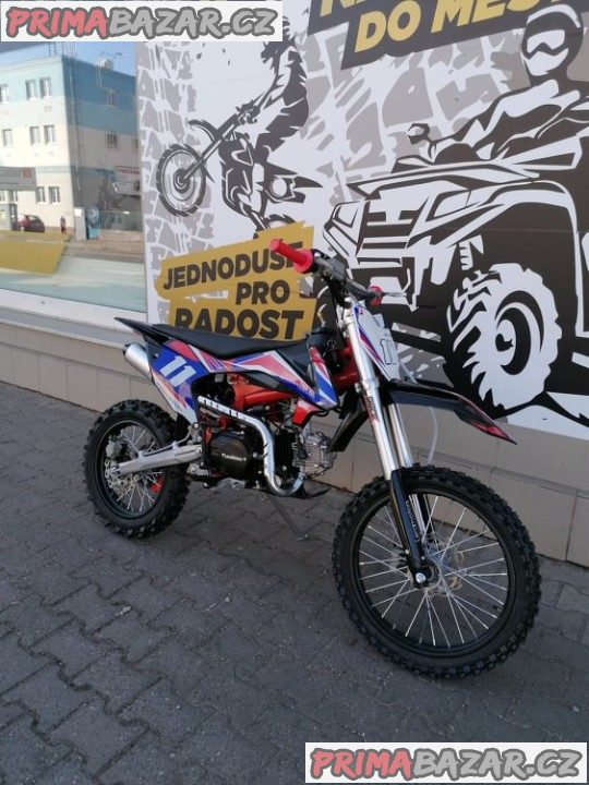 PITBIKE Leramotors Shark 125ccmE-Start 4Takt17x14 ČERVENÁ záruka 2 roky