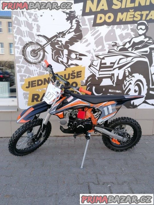 PITBIKE Leramotors Shark 125ccmE-Start 4Takt17x14 ORANŽOVÁ záruka 2 roky