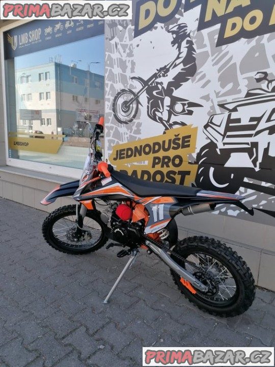 PITBIKE Leramotors Shark 125ccmE-Start 4Takt17x14 ORANŽOVÁ záruka 2 roky