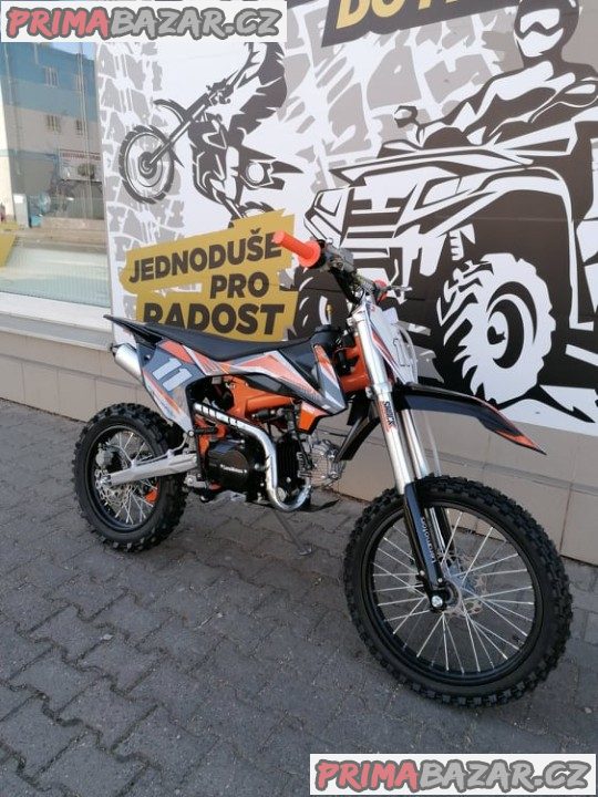 PITBIKE Leramotors Shark 125ccmE-Start 4Takt17x14 ORANŽOVÁ záruka 2 roky