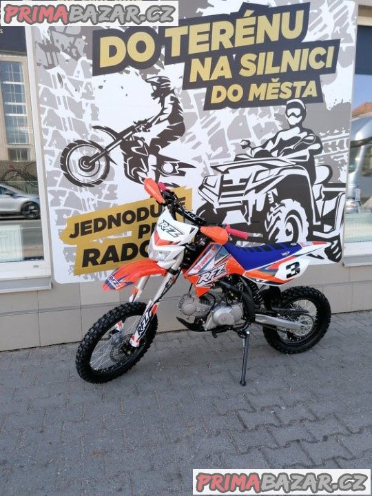 PITBIKE Leramotors Jaguar 125cc 17“/14“ ORANŽOVÁ záruka 2 roky