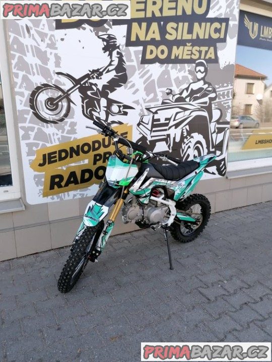 PITBIKE Leramotors Tornado 125ccm Pro 4Takt 17X14 Zelená záruka 2 roky