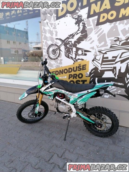 PITBIKE Leramotors Tornado 125ccm Pro 4Takt 17X14 Zelená záruka 2 roky