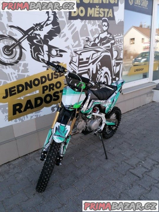 PITBIKE Leramotors Tornado 125ccm Pro 4Takt 17X14 Zelená záruka 2 roky